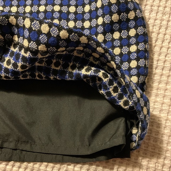 Talbots Blue/black geometric print Brunch A-line classic skirt, 6P, MSRP $89 - Picture 6 of 8